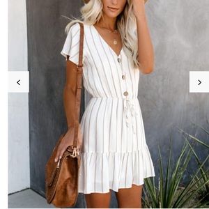 VICI striped ruffle dress